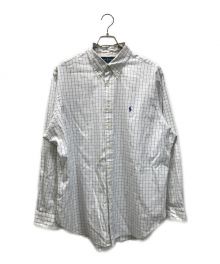 RALPH LAUREN（ラルフローレン）の古着「90s チェックシャツ」｜ブルー×ホワイト
