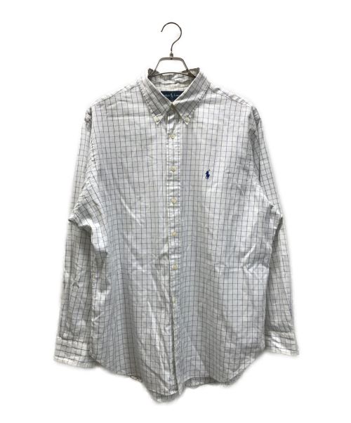 RALPH LAUREN（ラルフローレン）RALPH LAUREN (ラルフローレン) 90s チェックシャツ ブルー×ホワイト サイズ:171/2の古着・服飾アイテム