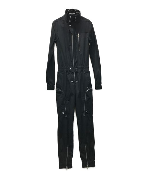 RICK OWENS（リックオウエンス）RICK OWENS (リック・オウエンス) ジップアップジャンプスーツ/オールインワン ブラック サイズ:40の古着・服飾アイテム
