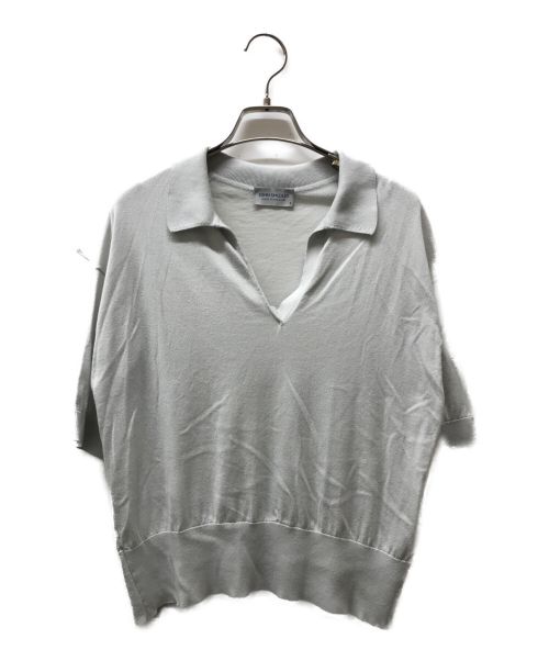 JOHN SMEDLEY（ジョンスメドレー）JOHN SMEDLEY (ジョンスメドレー) スキッパーニットポロシャツ グレー サイズ:Sの古着・服飾アイテム