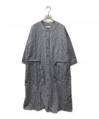 Midi-Umiミディウミ）の古着「コットンリネンチェックシャツ」｜ネイビー