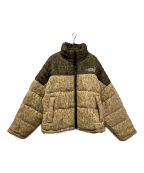 doubletダブレット）の古着「ORGANDIE WRAPPED PUFFER JACKET 22AW10BL145 フェイクファー中綿ジャケット」｜ベージュ