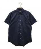 BLACK LABEL CRESTBRIDGEブラックレーベル クレストブリッジ）の古着「ドレスシャツ/半袖シャツ/ポケット/ワンポイント/BDシャツ」｜ネイビー