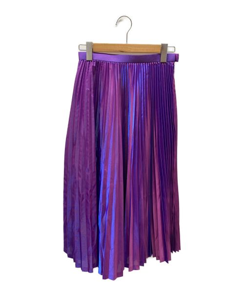 AKIRA NAKA（アキラナカ）AKIRA NAKA (アキラナカ) Spark satin pleats skirt パープル サイズ:1の古着・服飾アイテム