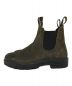 BLUND STONE (ブランドストーン) elastic sided boots suede オリーブ サイズ:4：9800円