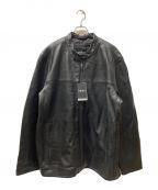 DKNYダナキャランニューヨーク）の古着「フルジップ ライダースジャケット」｜ブラック