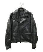 s'yteサイト）の古着「Lambskin Leather Double Riders Jacket  Yohji Yamamoto (ヨウジヤマモト)」｜ブラック