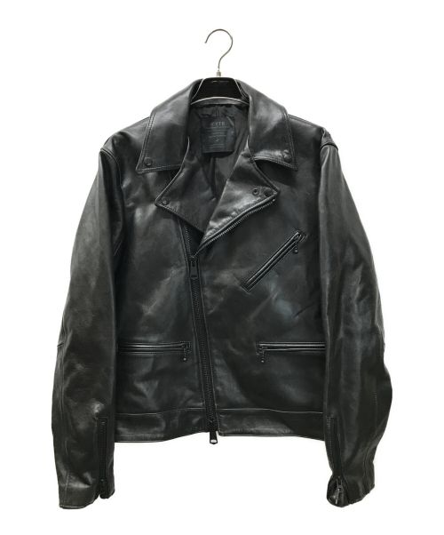 s'yte（サイト）s'yte (サイト) Lambskin Leather Double Riders Jacket  Yohji Yamamoto (ヨウジヤマモト) ブラック サイズ:3の古着・服飾アイテム