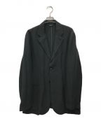 EMPORIO ARMANIエンポリオアルマーニ）の古着「リネンテーラードジャケット/イタリア製/2B/春/薄手」｜ブラック