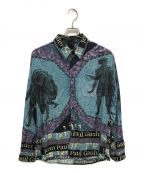 Jean Paul Gaultier hommeジャンポールゴルチェオム）の古着「総柄シャツ プリントシャツ アーカイブ archive 日本製」｜ブルー
