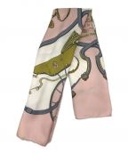 HERMESエルメス）の古着「カレ90 SPRINGS スプリングス シルクスカーフ」｜ピンク