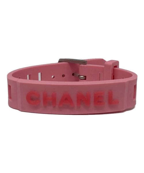 CHANEL（シャネル）CHANEL (シャネル) ラバーロゴブレスレット A12633 99P ピンク サイズ:-の古着・服飾アイテム
