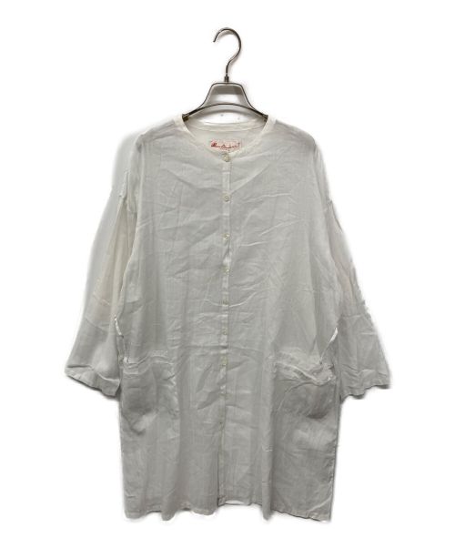 MANUELLE GUIBAL（マニュエルギバル）MANUELLE GUIBAL (マニュエルギバル) ワンピース　ボタンワンピース フランス製 ホワイト サイズ:1の古着・服飾アイテム