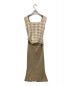 HER LIP TO (ハーリップトゥ) Houndstooth Belted Knit Dress/1212205002/千鳥格子/リブニット ベージュ サイズ:M：4800円