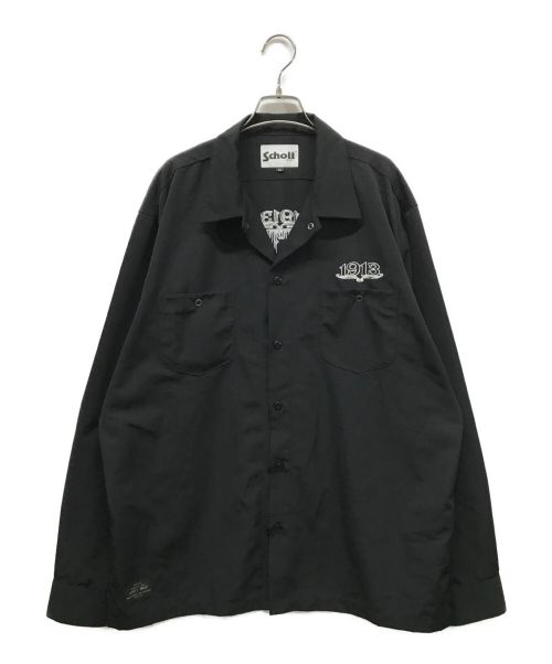 Schott（ショット）Schott (ショット) EMB TC WORK SHIR　Schott　ショット　オープンカラーシャツ　3125092　　 ブラック サイズ:2XLの古着・服飾アイテム