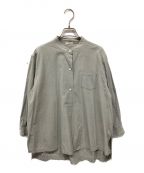 HAUハウ）の古着「stand collar shirts noble　スタンドカラーシャツ　1211-0158」｜グレー