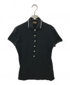 FENDIフェンディ）の古着「ポロシャツ/ロゴ/ワンポイント/イタリア製」｜ブラック