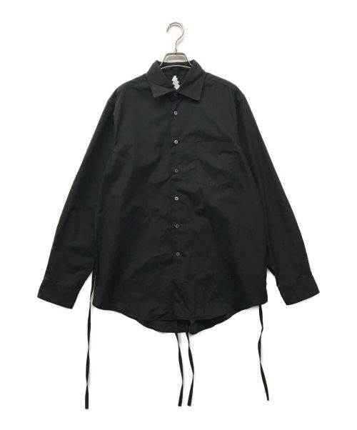 SOSHIOTSUKI（ソウシ オオツキ）SOSHIOTSUKI (ソウシ オオツキ) THE KIMONO BREASTED SHIRT/ザキモノブレステッドシャツ/S22AW01SH ブラック サイズ:46の古着・服飾アイテム