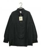 MANDOマンドー）の古着「製品染めウールシルクシャツ 21395-003」｜ブラック