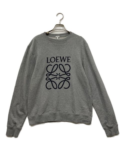 LOEWE（ロエベ）LOEWE (ロエベ) アナグラムエンブロイダリークルーネックスウェット LOEWE ロエベ 刺繍ロゴ　H6169410OF グレー サイズ:Mの古着・服飾アイテム