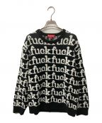 SUPREMEシュプリーム）の古着「Fuck Sweater/ファックセーター/22SS」｜ブラック