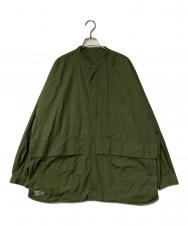 FreshService (フレッシュサービス) CARGO POCKET BAND COLLAR UTILITY SHIRT オリーブ サイズ:Free