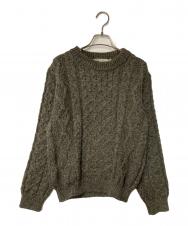 Kerry Woollen Mills (ケリーウールンミルズ) ケーブルニット グレー サイズ:36