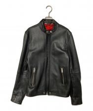 DIESEL (ディーゼル) ラムレザー シングルライダースジャケット ブラック サイズ:M