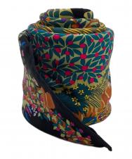 HERMES (エルメス) 英国式庭園にて Dans Un Jardin Anglais ALICE SHIRLEY カレ90 シルクスカーフ ブラック×マルチカラー