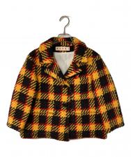 MARNI (マルニ) チェックジャケット イエロー×ブラウン サイズ:38