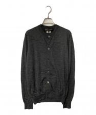 COMME des GARCONS HOMME PLUS (コムデギャルソンオムプリュス) ウールニットカーディガン グレー サイズ:M