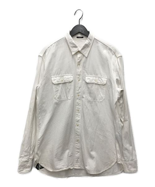 Denham（デンハム）Denham (デンハム) デニムシャツ　ワークシャツ　ロングスリーブシャツ ホワイト サイズ:Lの古着・服飾アイテム