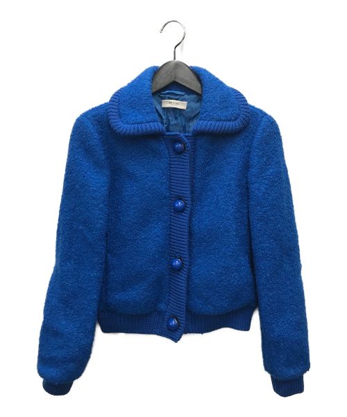 PRADA（プラダ）PRADA (プラダ) ウールボアジャケット　ブルゾン ブルー サイズ:40の古着・服飾アイテム