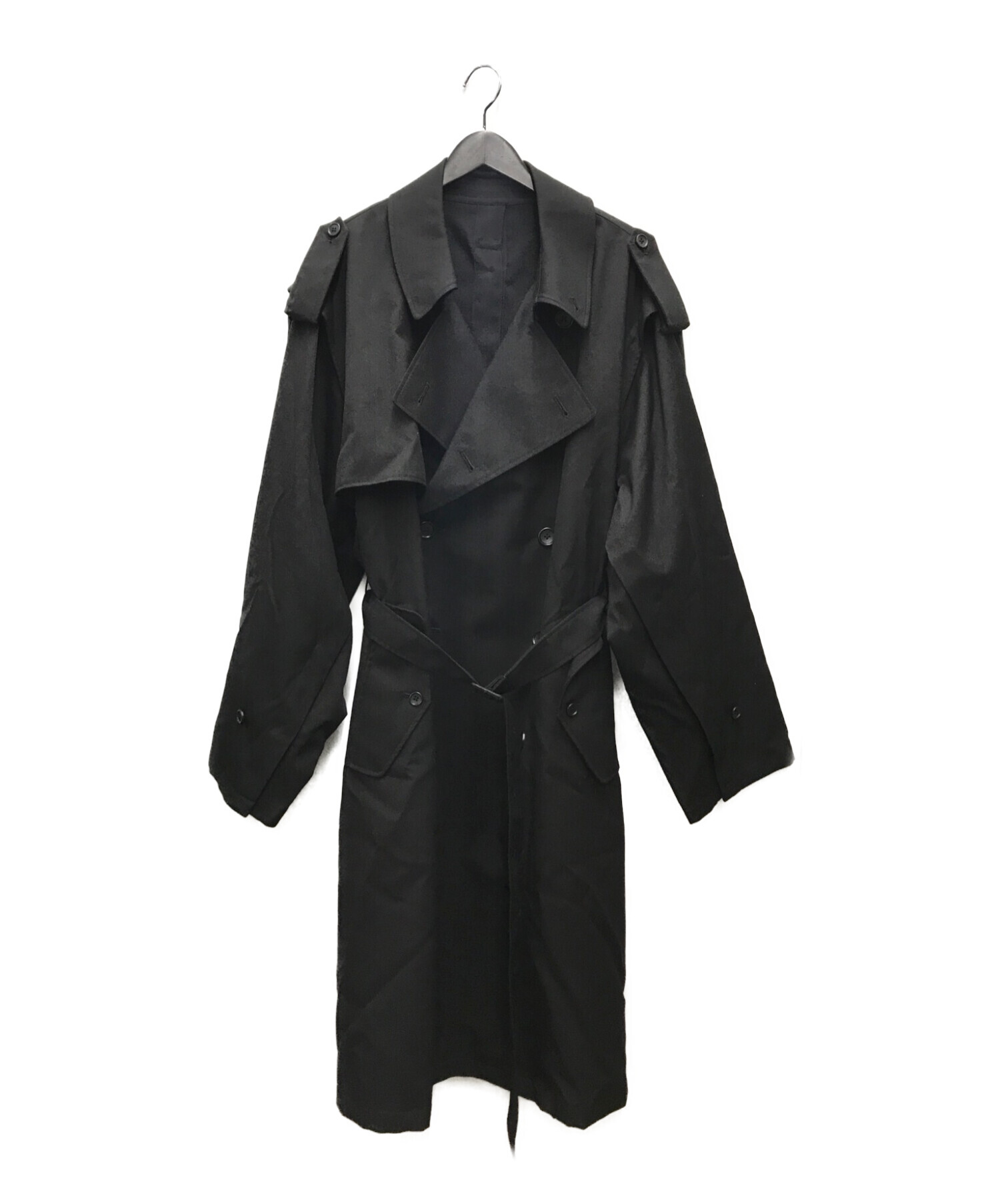stein (シュタイン) ディフォーメーショントレンチコート　ロングコート ブラック サイズ:M
