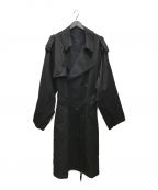steinシュタイン）の古着「ディフォーメーショントレンチコート　ロングコート」｜ブラック