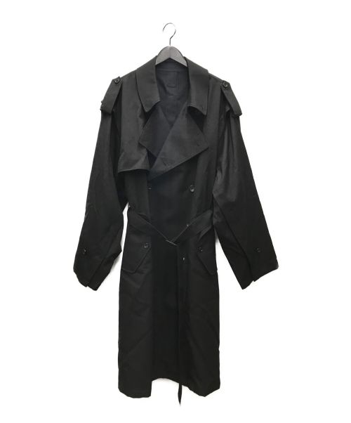 stein（シュタイン）stein (シュタイン) ディフォーメーショントレンチコート　ロングコート ブラック サイズ:Mの古着・服飾アイテム