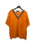 LINDER（リンダ―）の古着「Vネックオーバーシルエットシャツ　カットソー」｜オレンジ