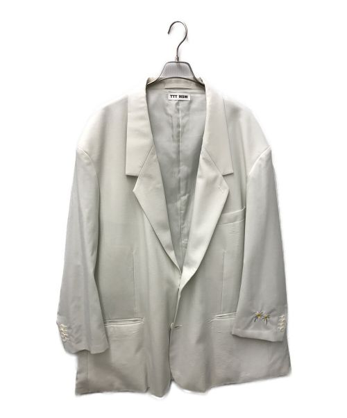TTT MSW（ティー）TTT MSW (ティー) グラステーラードジャケット　フラワー刺繍ジャケット ホワイト サイズ:Fの古着・服飾アイテム