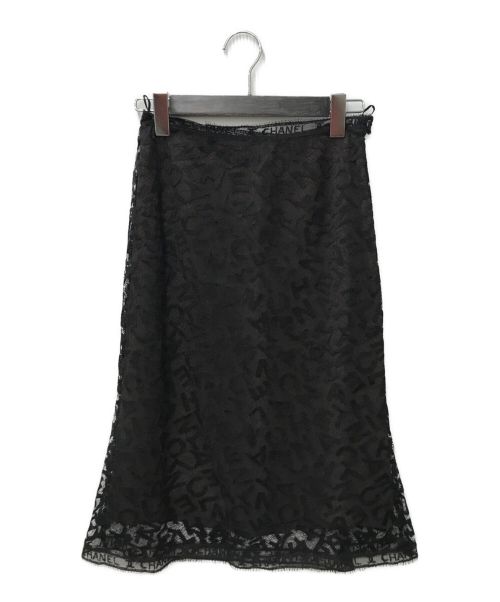 CHANEL（シャネル）CHANEL (シャネル) レーススカート ブラック サイズ:38の古着・服飾アイテム