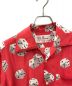 Aloha Blossom (アロハブロッサム) サイコロ　ダイス柄レーヨンオープンカラーシャツ レッド サイズ:38：6800円