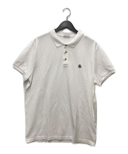 MONCLER（モンクレール）MONCLER (モンクレール) ワンポイントロゴポロシャツ ホワイト サイズ:XXLの古着・服飾アイテム