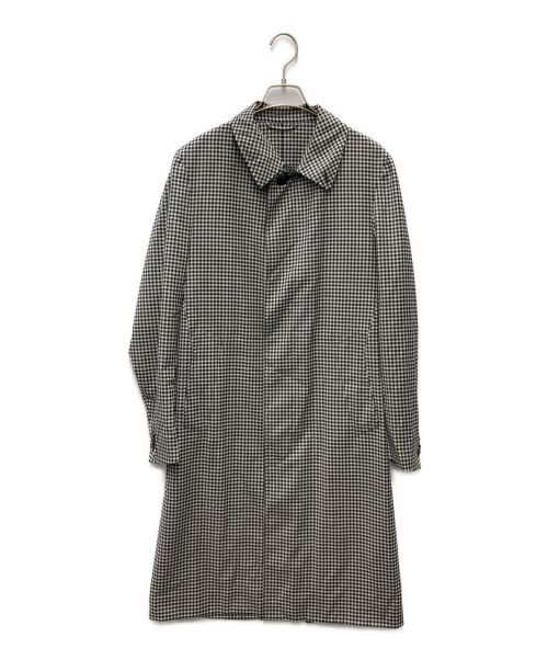 CARUSO（カルーゾ）CARUSO (カルーゾ) Gingham Check Coat ギンガムチェックコート ホワイト×ブラック サイズ:48の古着・服飾アイテム