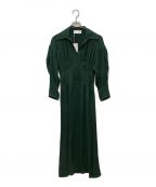 Mame Kurogouchiマメクロゴウチ）の古着「Stripe Jacquard Dress　ジャガードドレス」｜グリーン