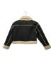 juemi (ジュエミ) エコムートンライダースジャケット ブラック×アイボリー サイズ:5：6800円