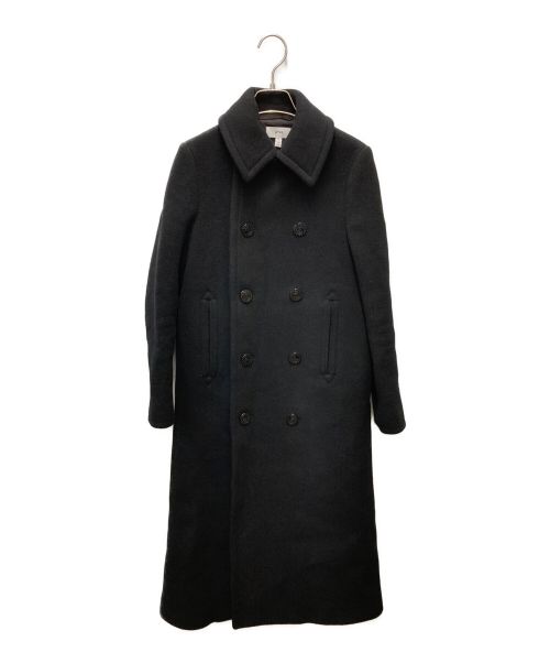 HYKE（ハイク）HYKE (ハイク) ウールメルトンロングピーコート ブラック サイズ:1の古着・服飾アイテム