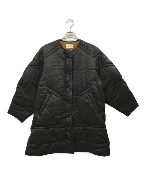 ISABEL MARANT ETOILE（イザベルマランエトワール）ISABEL MARANT ETOILE (イザベルマランエトワール) ノーカラー中綿コート ブラック サイズ:34の古着・服飾アイテム