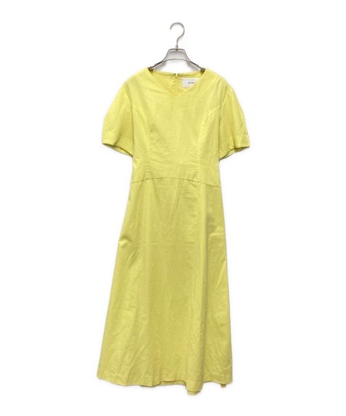 LE CIEL BLEU（ルシェルブルー）LE CIEL BLEU (ルシェルブルー) Back Ribbon Maxi Dress ワンピース イエロー サイズ:36の古着・服飾アイテム