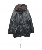 kolor/BEACONカラービーコン）の古着「ボアライナー付きフーデッドコート」｜ブラック