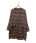 SOPHNET.（ソフネット）の古着「21AW SOLOTEX CHECK NO COLLAR GOWN SHIRT」｜ブラウン