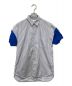 COMME des GARCONS SHIRT（コムデギャルソンシャツ）の古着「袖ニット切替S/Sシャツ」｜ブルー×ホワイト
